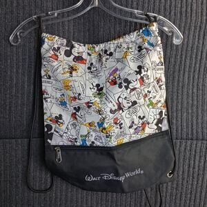 Disney Mickey Mouse Comic Strip Cinch Backpack White